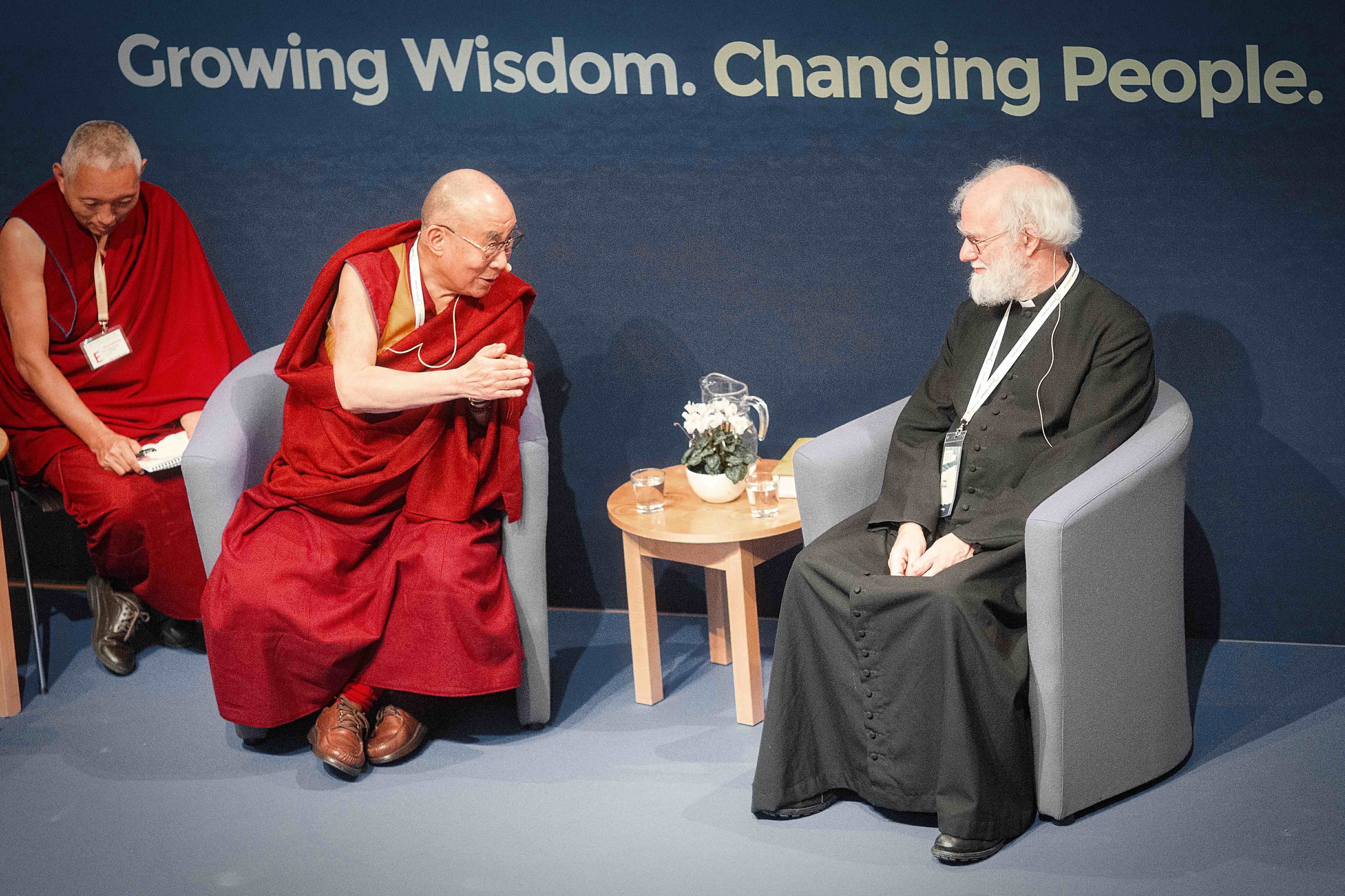 His Holiness The Dalai Lama with Lord Rowan Williams at Inspire Dialogue 2015 