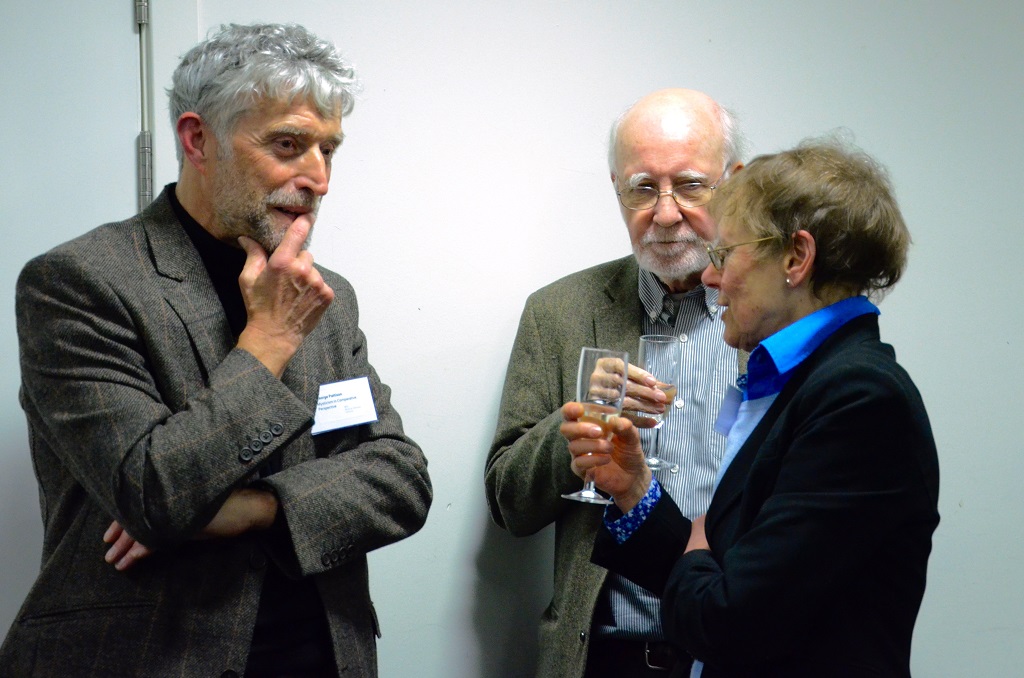 George Pattison, Bernard McGinn, Victoria Harrison, in conversation. Photographer: Pol Hermann 