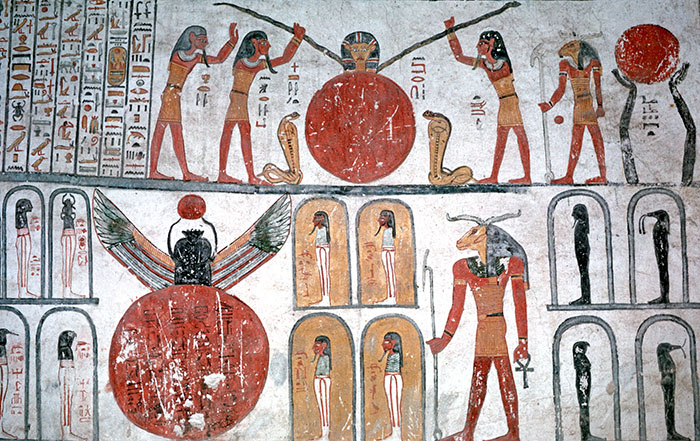 Detail from the Book of the Earth in Ramesses VI’s tomb