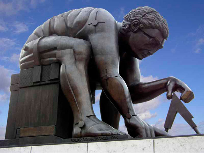 ‘Newton after Blake’ by Eduardo Paolozzi, outside the British Library in London