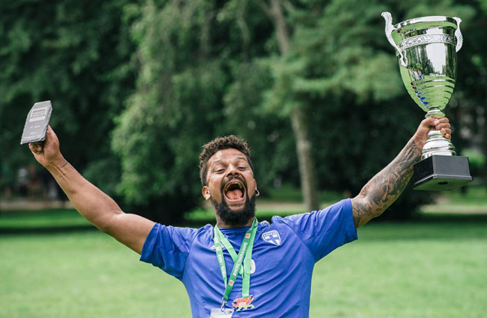 Homeless World Cup: Bhim Dhungana of the Finnish team