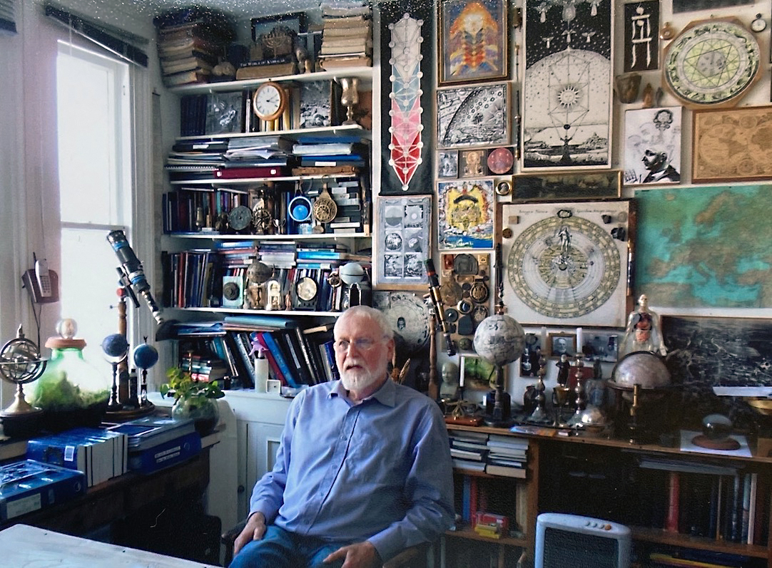 Z’ev ben Shimon Halevi in his ‘room’ in London