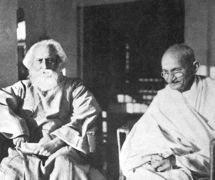 Rabrindranath Tagore and Mahatma Gandhi