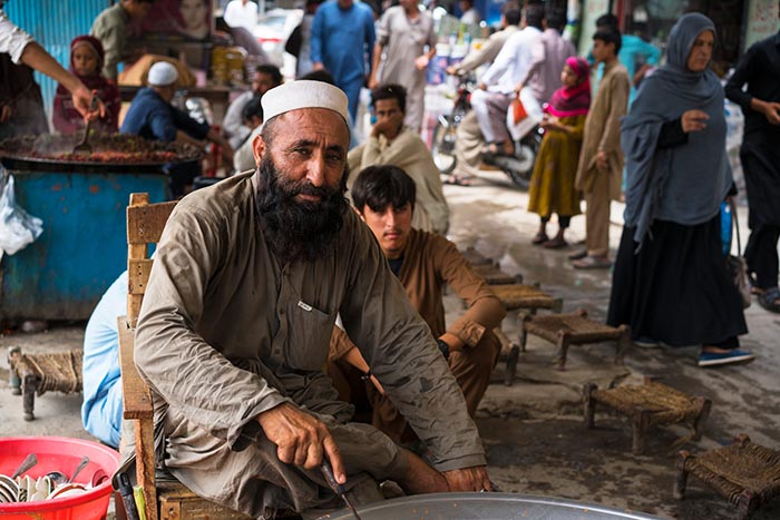 Pashtun man in the Karkhanai Bazaar, Peshawar, Pakistan, 2019