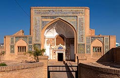Facade of Shrine of Mawlana Abdur Rahman Jami, Herat's greatest 15th century poet, Herat, Afghanistan, Asia