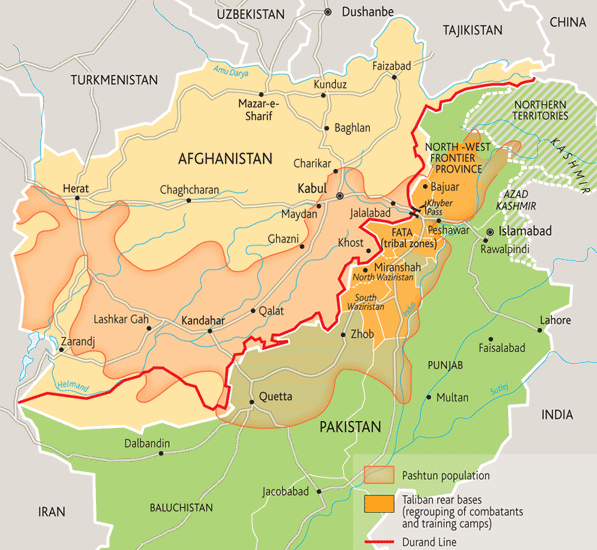 Map of ‘Pashtunistan’