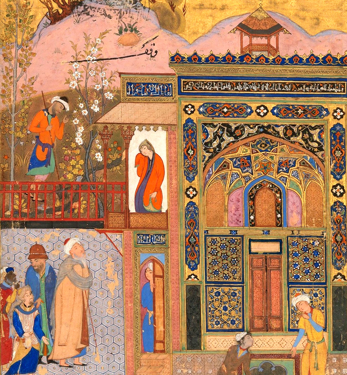 Shaykh San‘an beneath the balcony of the Christian maiden