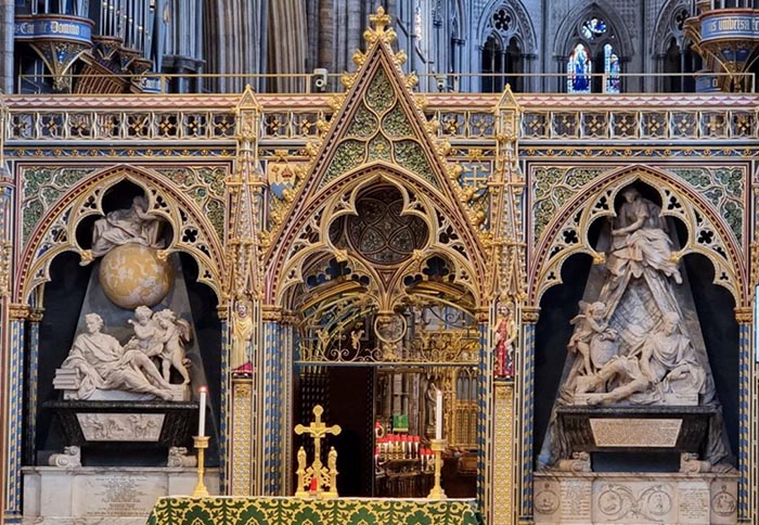 The quire screen at Westminster Abbey
