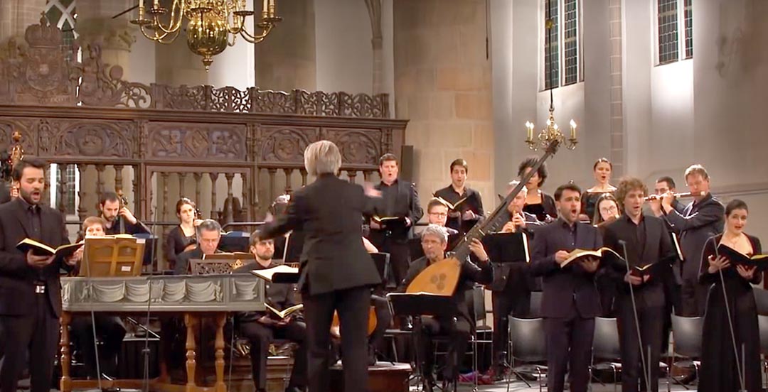 The Netherlands Bach Society performing St John Passion at the Grote Kerk Church, Naarde
