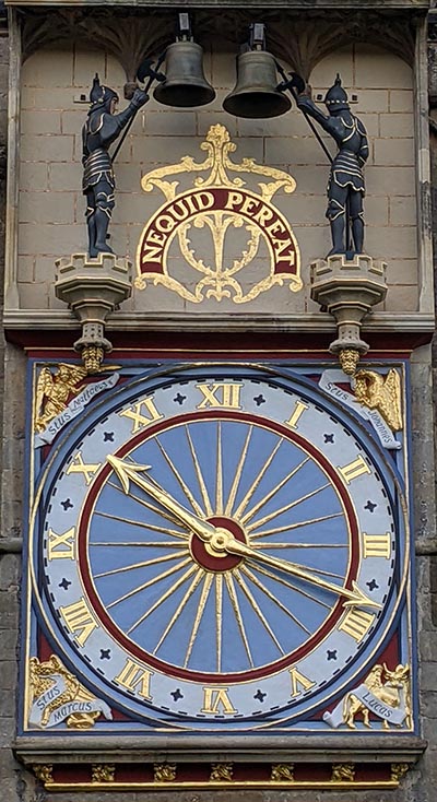 Clock at Wells Cathedtral