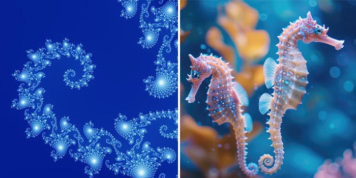 Mandelbrot set and sea horses