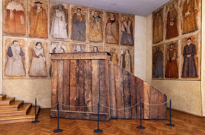 Galileo's Podium used by him to lecture in the early 1600s; built for him by his students; The Palazzo Bo, University of Padua, Padua Italy