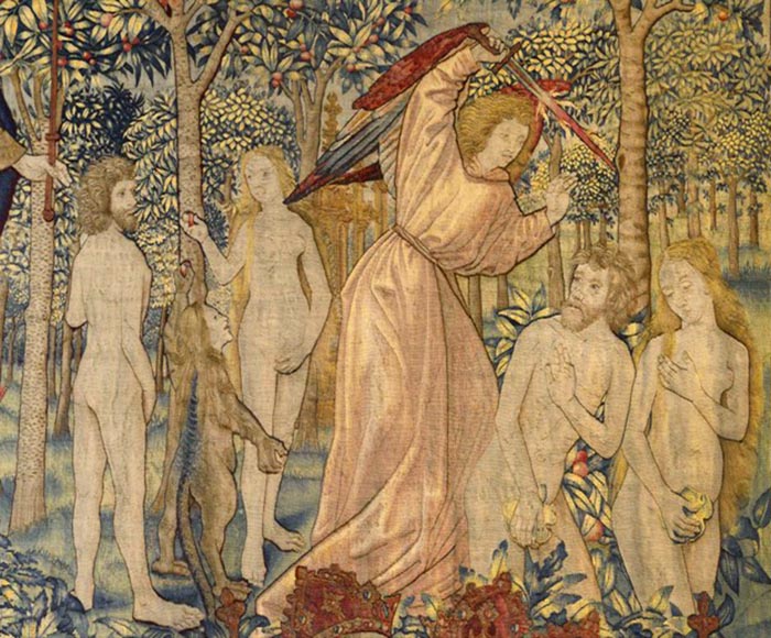 Adam and Eve expelled from the Garden of Eden (tapestry)