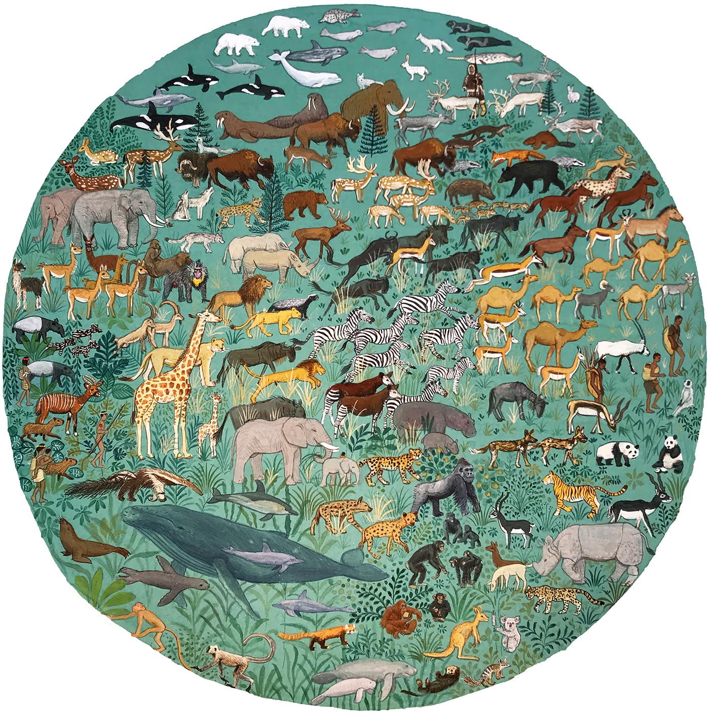 Jethro Buck painting: Mammals Past