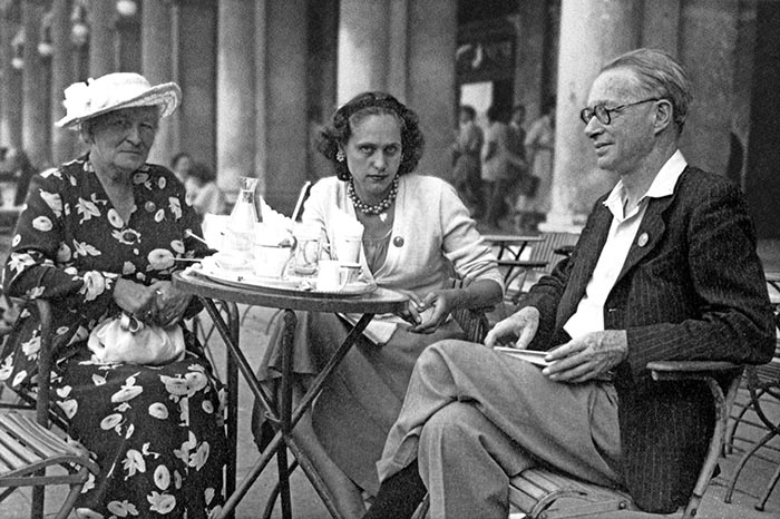 Natasha Spender, Willa Muir and Edwin Muir in Venice