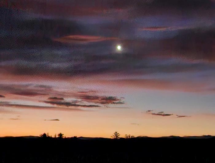 Venus over horizon