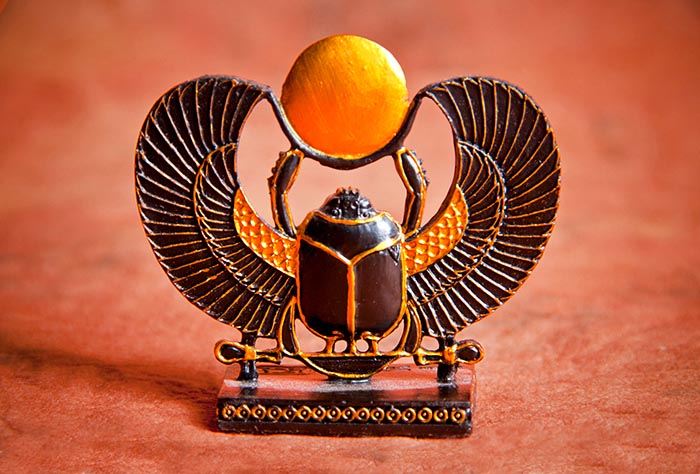 The golden scarab beetle, Khepri